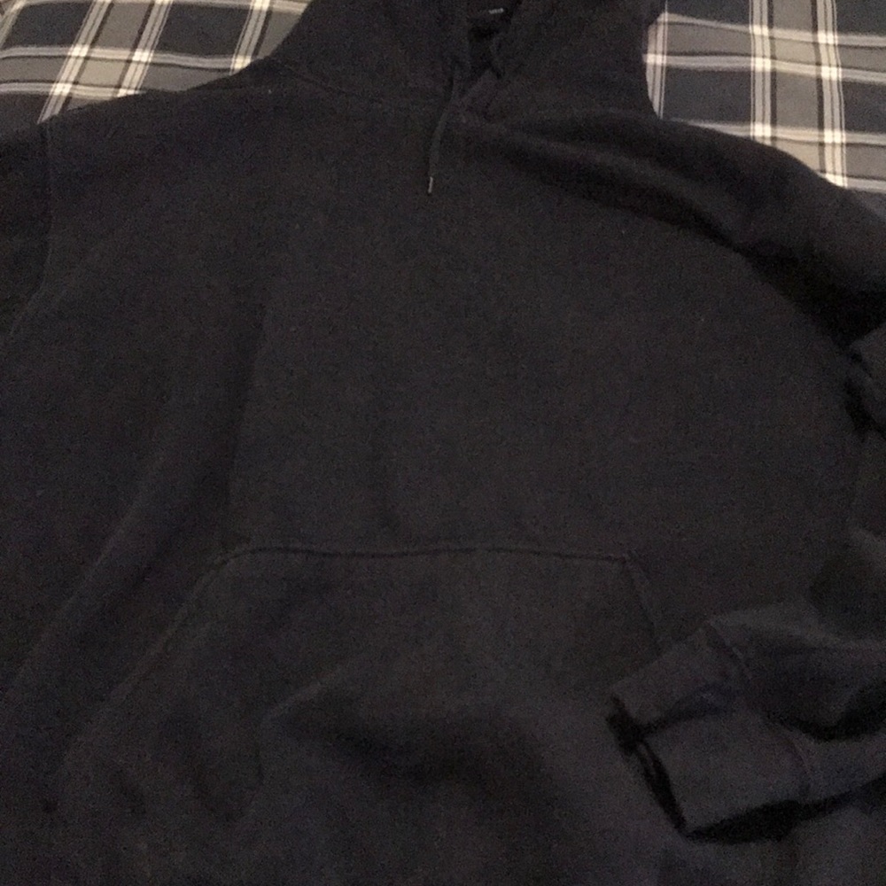 Plain navy blue hoodie - Picture 3 of 4